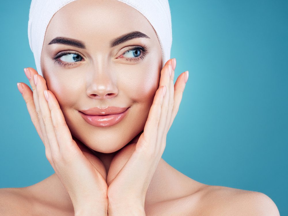 Glowing skin after a facial